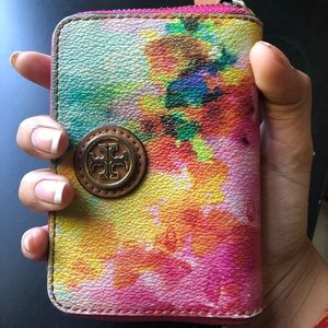 Tory Burch Leather Watercolor Wallet